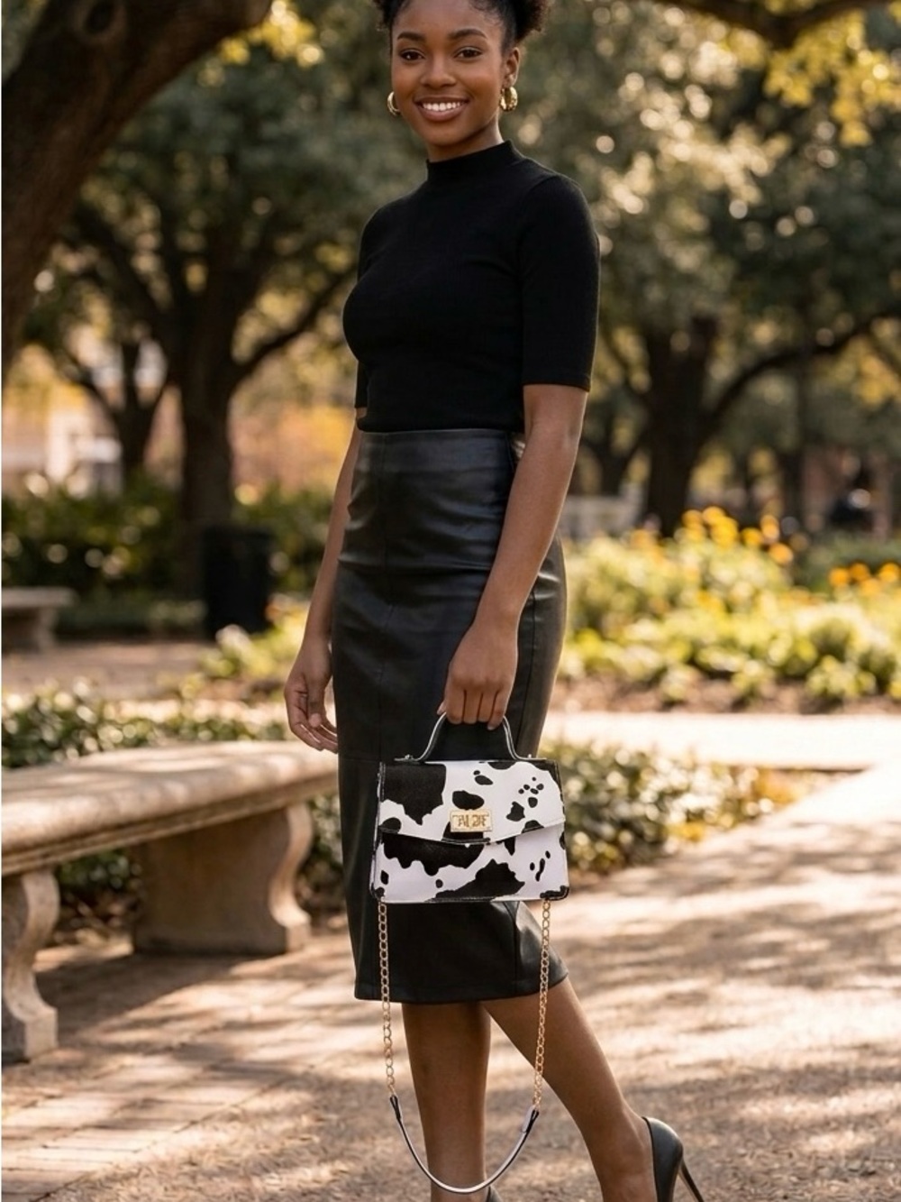 Cow Print Purse